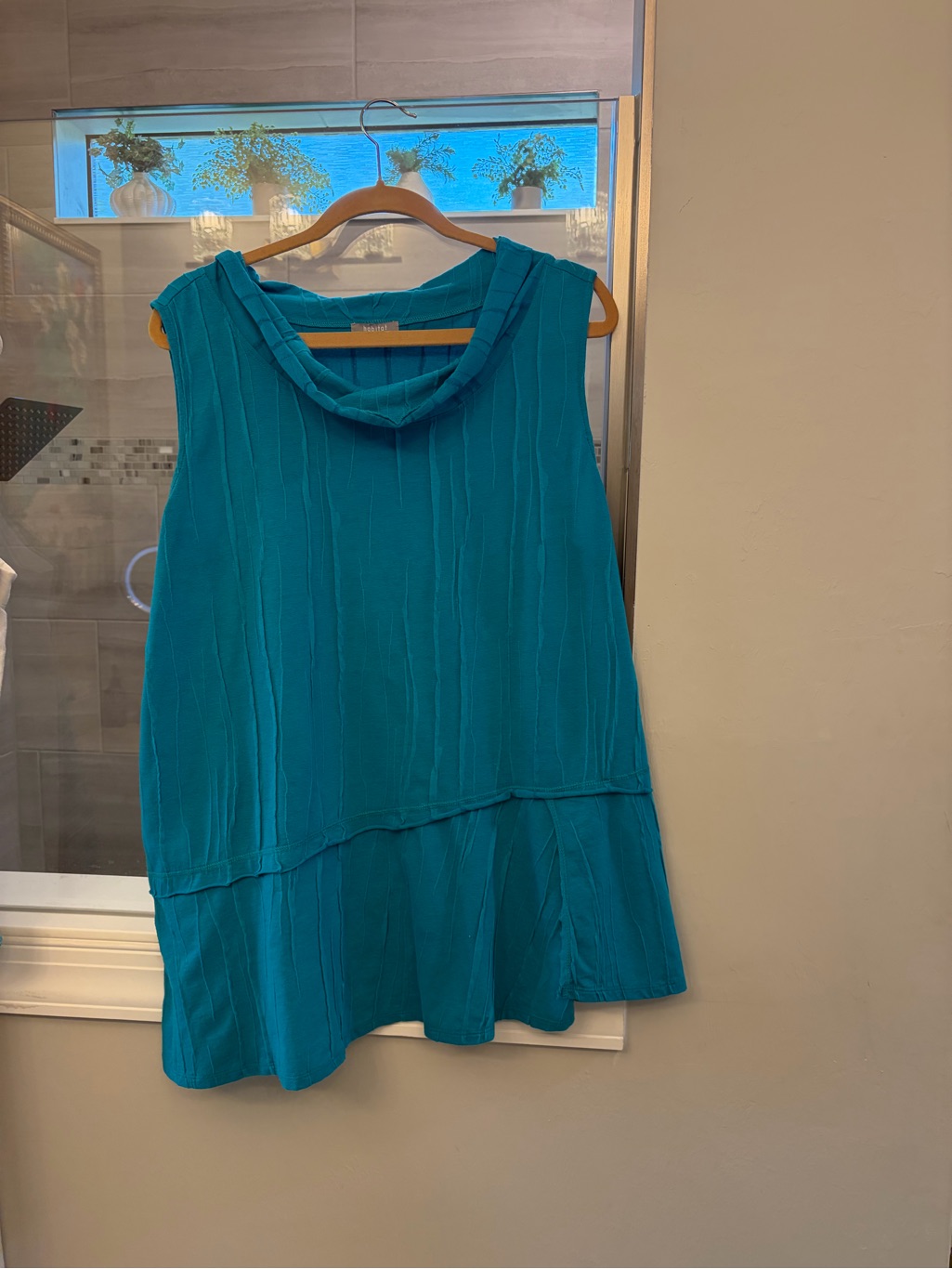 Habitat Teal Sleeveless Peplum Tank Top